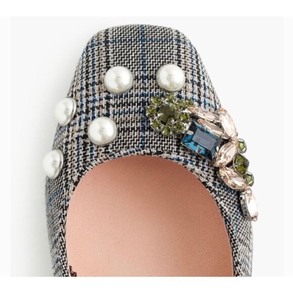 J.Crew
Gray Celia Block Heel Plaid Jewel Pumps Size 7.5/ Excellent - Picture 3 of 9